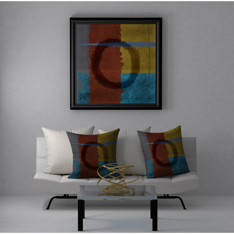 Abstract Reversible Throw Pillow, 24" x 24"