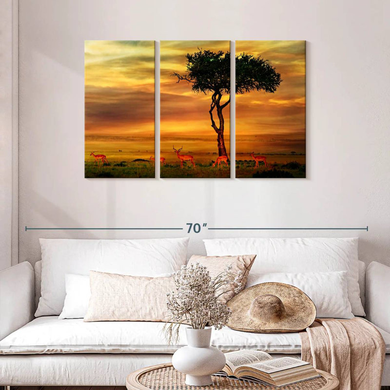 Brampt African Impalas, 28" H x 45" W