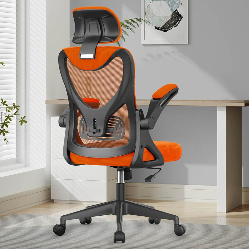 Ergonomic Office Chair, Computer Chair, Mesh Chair, Orange
