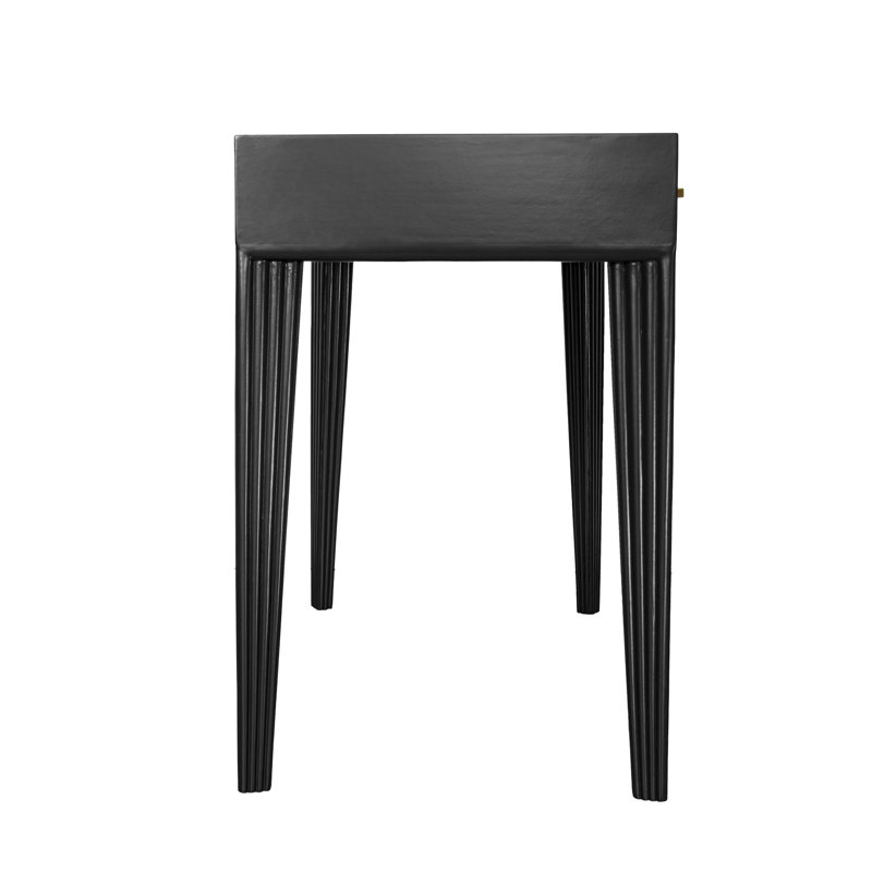 Barcelona Solid Wood Writing Desk, Black