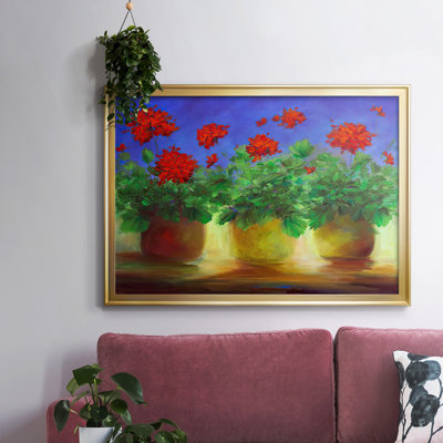 Geraniums II, reproduction d'art sur toile