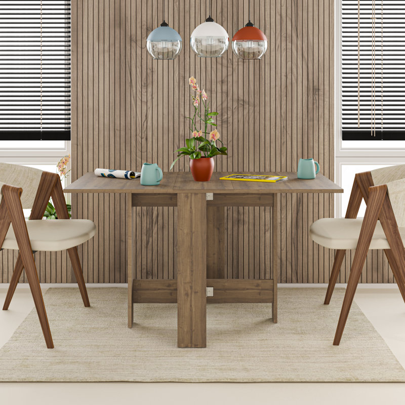 Artemio Rectangular Extendable Dining Table 130cm L x 76cm W - Drop Leaf Design for Small or Large Spaces, Hitit