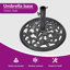 Base de parasol ronde 26,5 livres pour tube de 1,4, 1,5 et 1,9 pouces, fonte en métal noir 18,9 po x 18,9 po x 12,8 po-1078373954-1078373958-1078373978