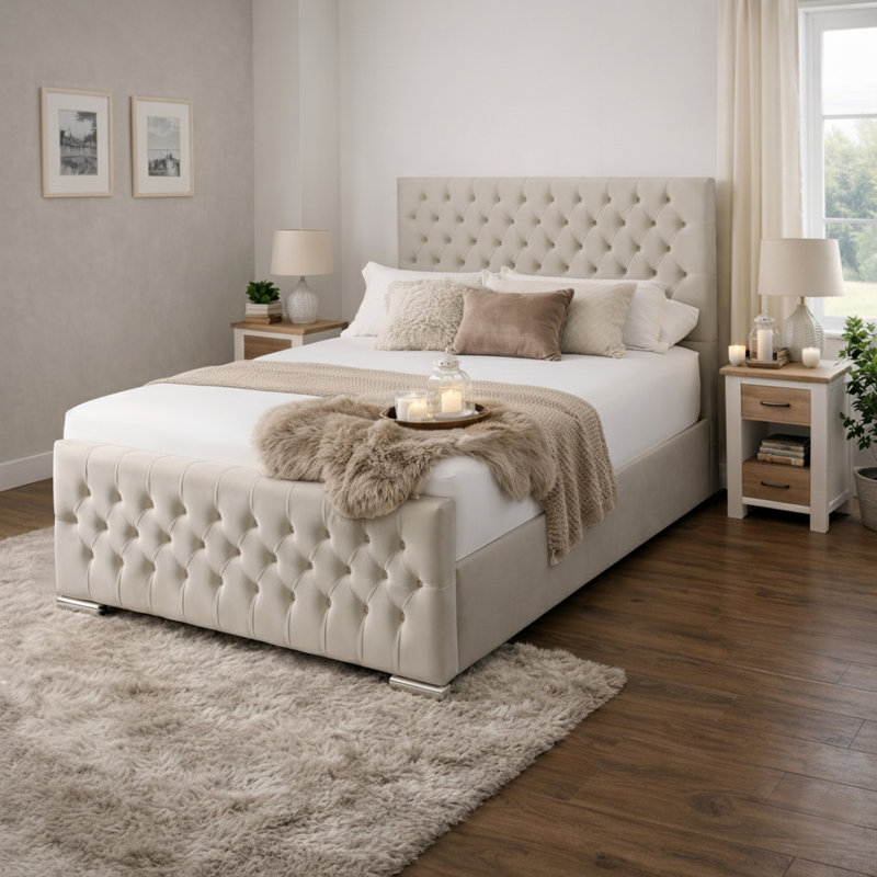 Kensington Upholstered Bed Frame, Coffee, Super King (6')