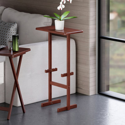 Support de table Alvah, finition noyer