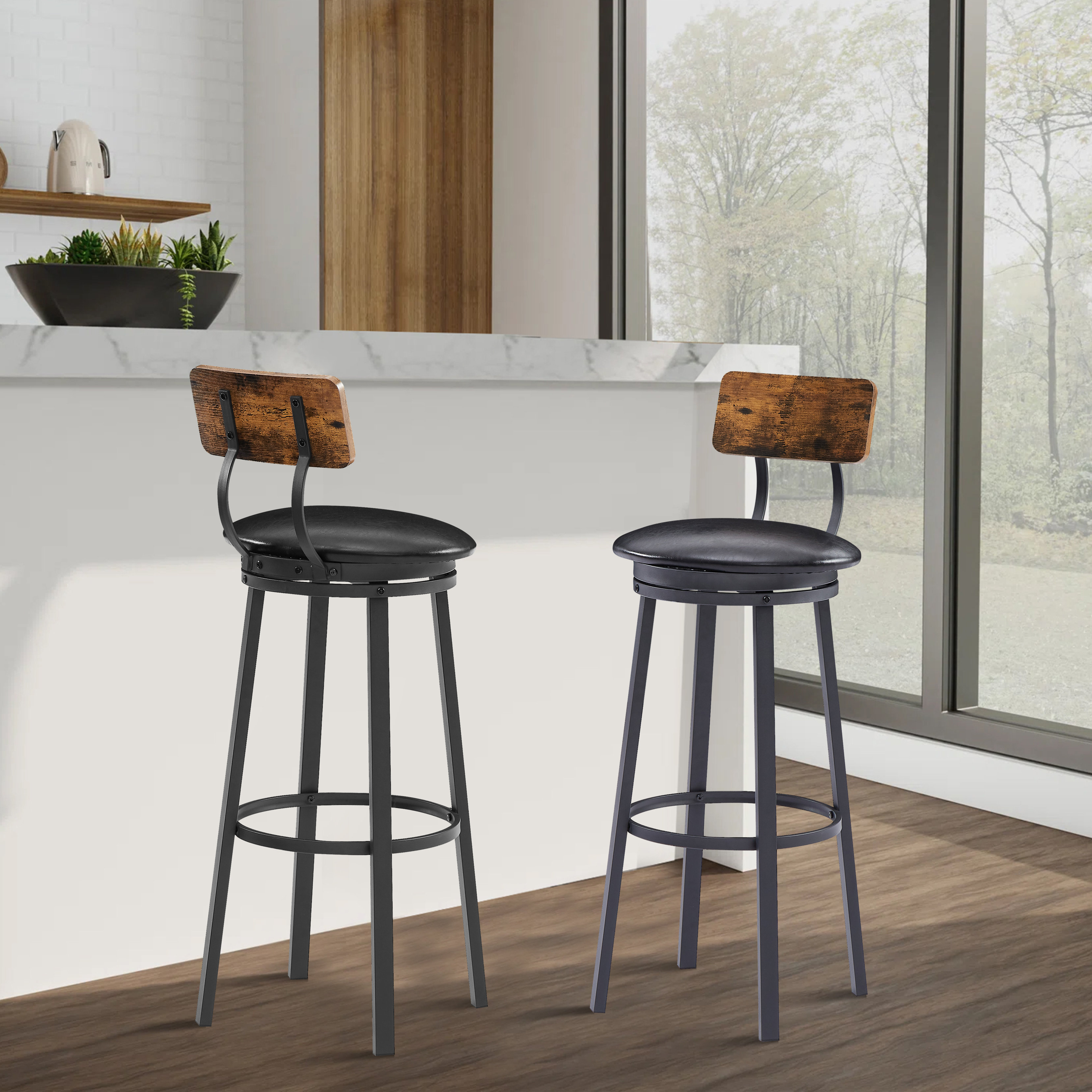 17 Stories Swivel 29.52'' Bar Stool | Wayfair