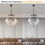 Lustre en cristal élégant avec finition luxueuse de style noir pour la salle à manger, le salon et le vestibule