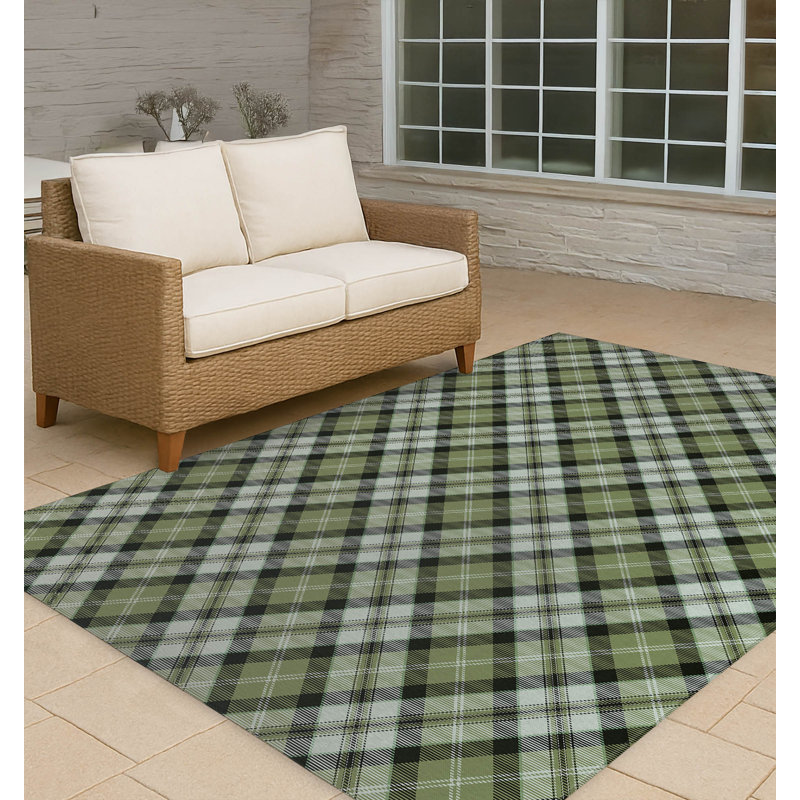 Tapis d'extérieur antidérapant à carreaux Anthony, Rectangulaire 2 pi x 3 pi