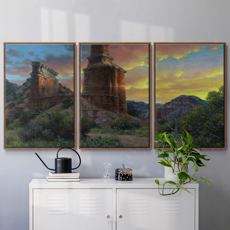 Spell Of The Palo Duro 3 pièces, H 36 po x l 75 po x P 2 po, Noyer