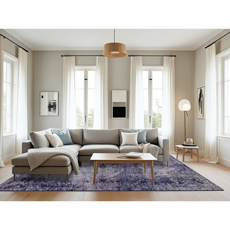 Tapis abstrait moderne 1980, Rectangle 8 pi x 10 pi