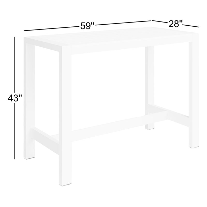 Betty Pub Table, White