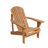 Solid Wood Spacious Adirondack Chair with Cup Holder