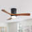 Nicola 42" Minimalist 3-Solid Wood Blade Flush Mount Ceiling Fan With Light  Remote Control And Timing Function-1275171375