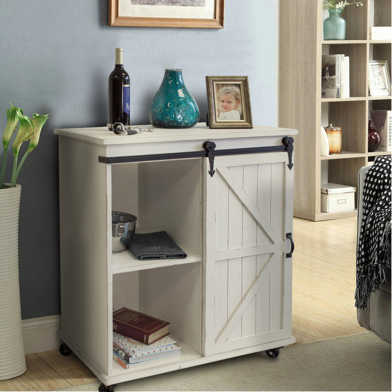 Savoie Solid Wood Top Kitchen Cart