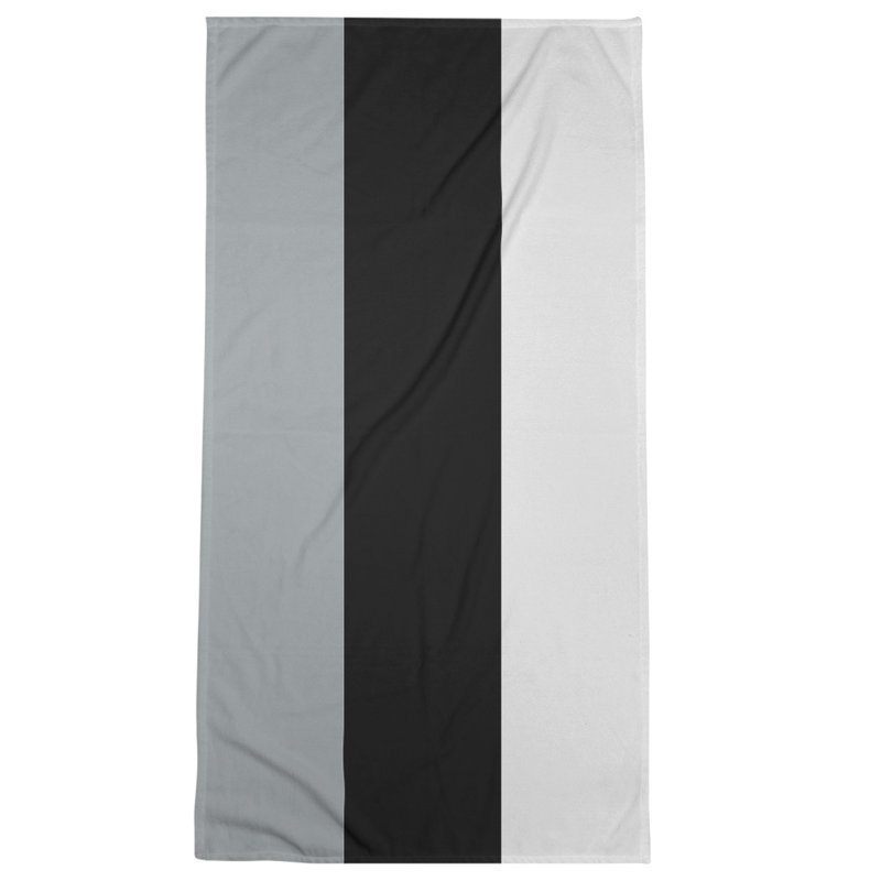 Beach Towel, Black/Gray/Ivory