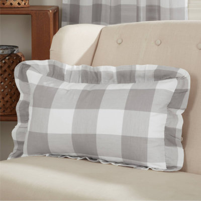 Housse de coussin en coton à carreaux Madison