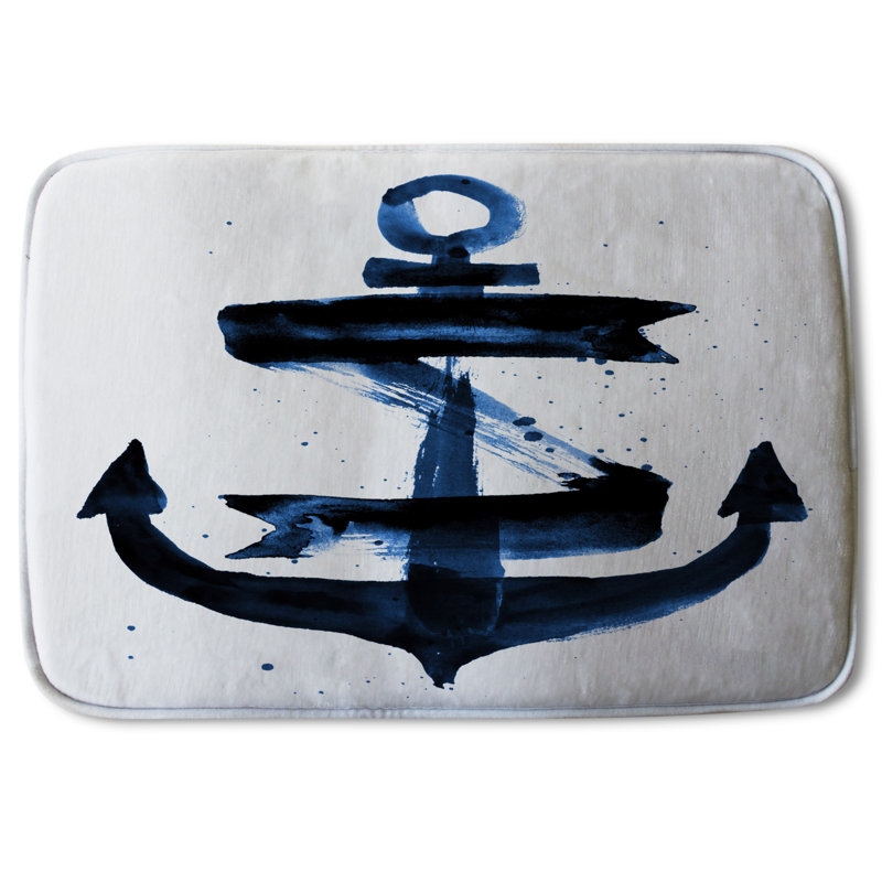 Alana Memory Foam Non-Slip Bath Rug, Anchor