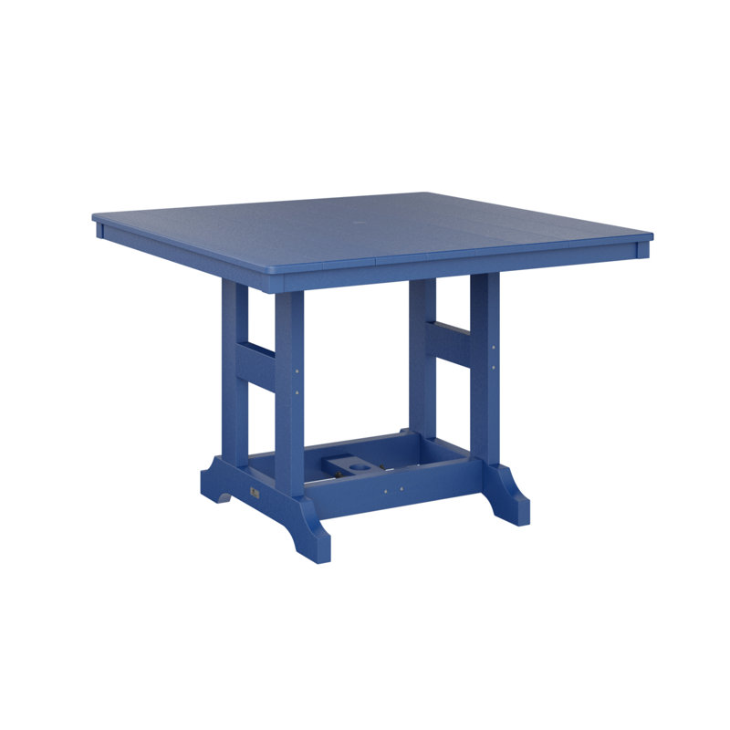 Garden Classic Outdoor Square Table, 39.5" H x 44" W x 44" D, Pacific Blue