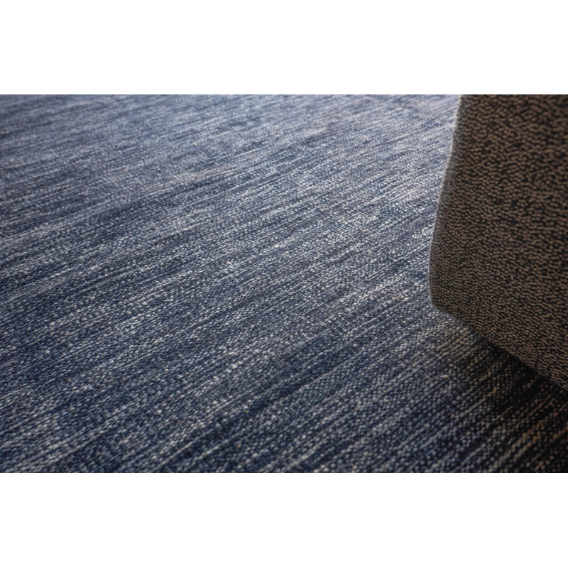 Chelsea Flatweave Wood Area Rug, Rectangle 10' x 14', Dark Gray