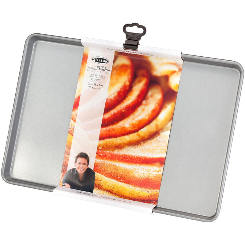 Stellar James Martin Non-Stick Steel Baking Tray, 2cm H x 38cm W x 25cm D