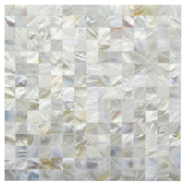 Loreto 0.8" x 0.8" Seashell Grid Mosaic Wall Tile