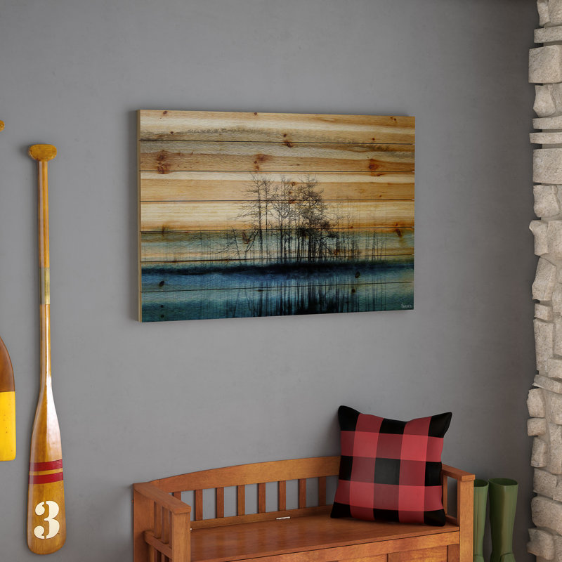 " Tree Isle Reflects " by Parvez Taj, 40" H x 60" W x 1.5" D