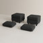 Two Modular Sofa Ottomans With Storage