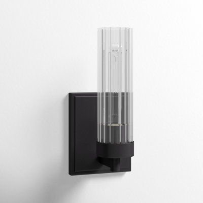 Dominique Single Light Glass Dimmable Armed Sconce