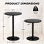 Ensemble de 2 tables de salle à manger rondes modernes de 23,6 po, tables à piédestal à base réglable pour cuisine, coin repas