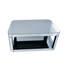 Table basse rectangulaire en verre miroir au design moderne, finition argentée, verre de haute qualité, rangement ouvert, facile à nettoyer, sur pied, plateau en verre, biseautée