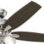 Ventilateur de plafond standard à 5 pales 52 po avec chaîne de traction et ensemble d'éclairage inclus Newsome-56420939