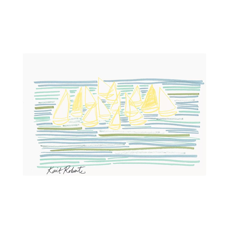 Sunday At Sea by Kait Roberts - Wrapped Canvas Gallery-Wrapped Canvas Giclée, 66.04 cm H x 45.72 cm W