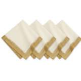 Metallic Brushstroke Linen Napkin