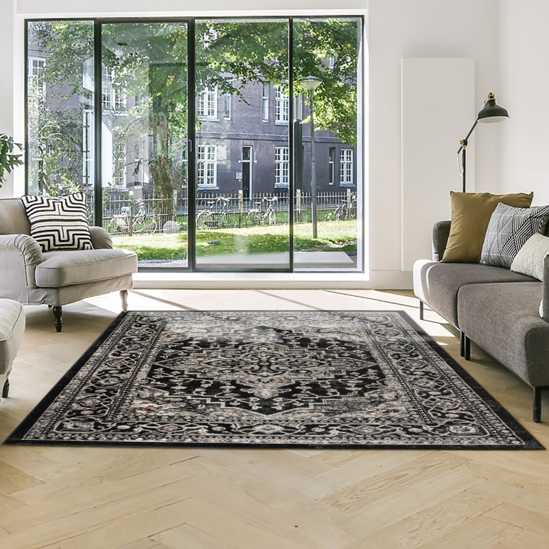 Tapis beige en polypropylène Maia Fluer, Rectangle 5 pi 3 po x 7 po