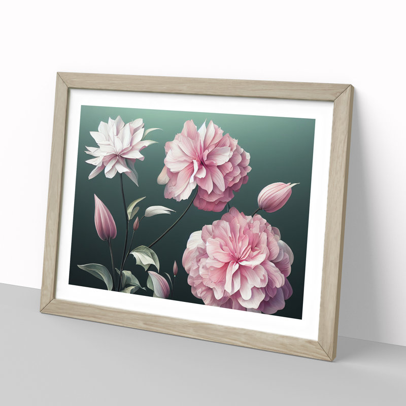 Great Flowers - Print, 46cm H x 64cm W, Oak