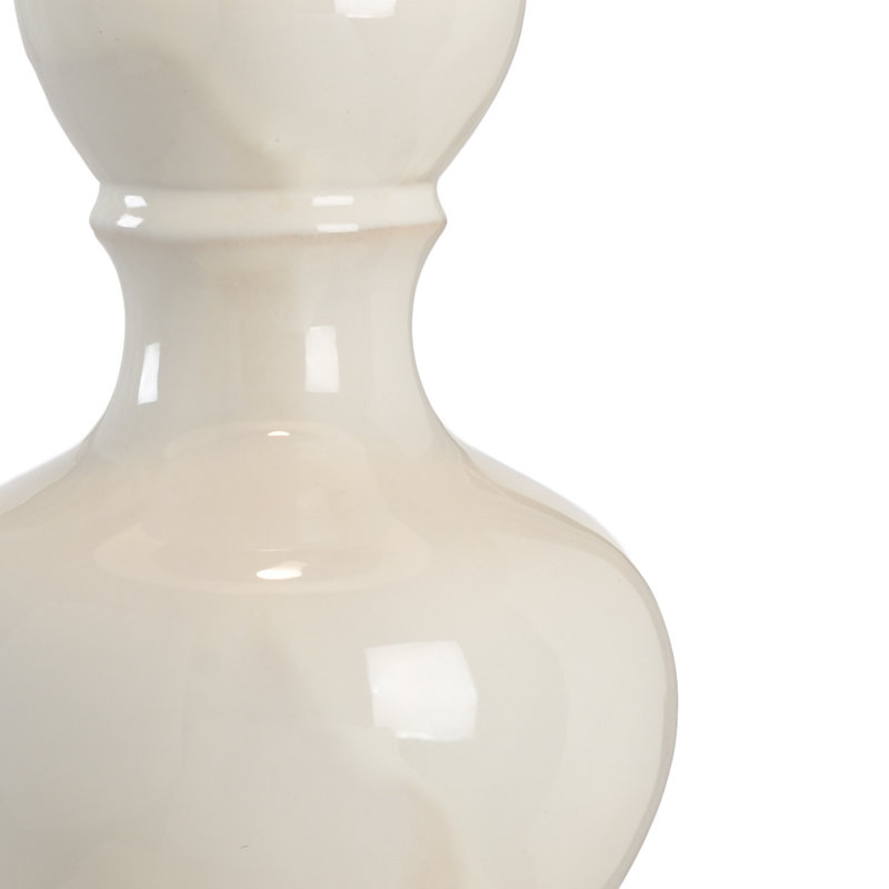 Heritage Table Lamp, Oyster White Base/Black Shade