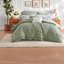 Ensemble de literie pour grand lit douillet en polyester doux vert sauge pour la maison