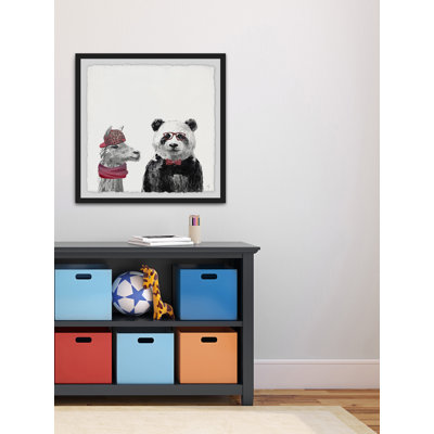 «Panda and Llama» par Alexandro, reproduction encadrée