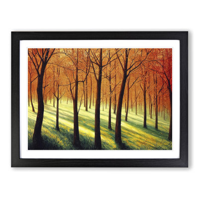 Spring Forest Sunlight 1 Piece Single Picture Frame Wall Art