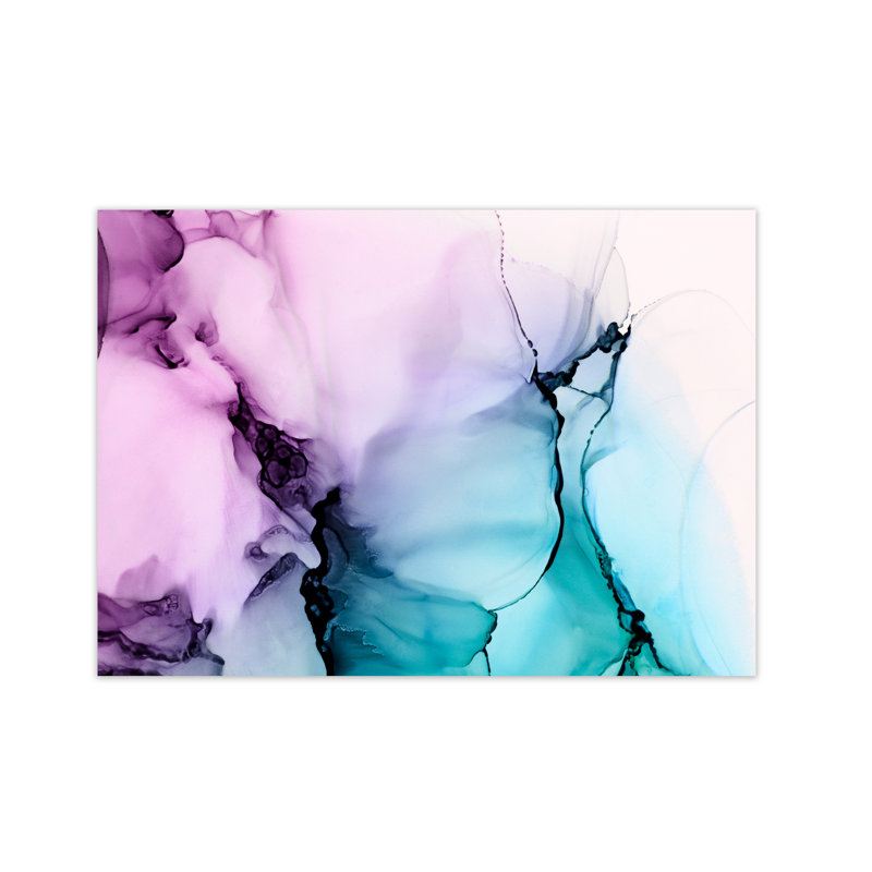 Purple Blue Watercolour Original - Painting, No Frame, 21cm H x 30cm W x 1cm D
