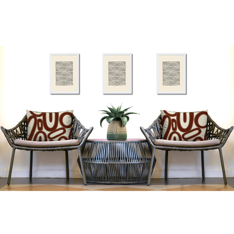 Oreiller réversible intérieur / extérieur Dina Tribal, 20 po x 14 po, Brun