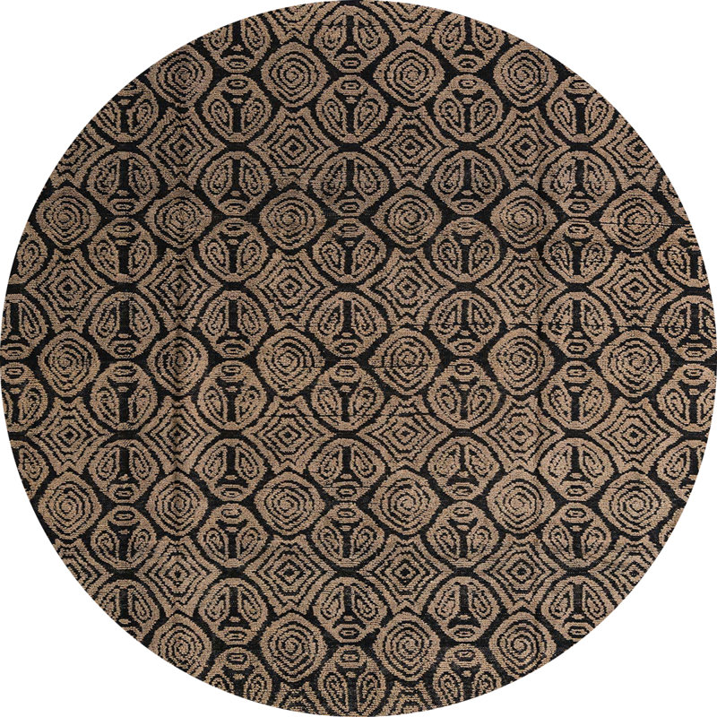 Geometric Indoor Rug, Round 3'