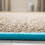 Tapis naturel / turquoise en bambou Chester-1992292947
