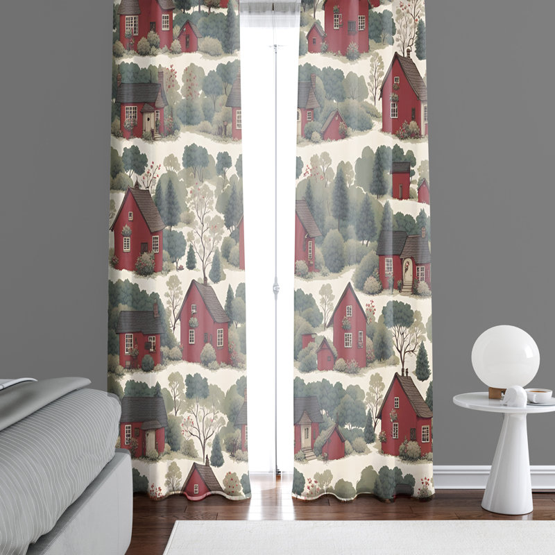 Paire de rideaux semi-transparents en polyester Rosanda, L 40 po x L 61 po