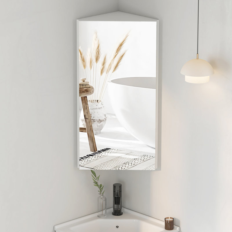 Armoire à pharmacie 13,4 W 23,6 H avec miroir 3 tablettes, H 23,62 po x l 12,6 po x P 7,37 po