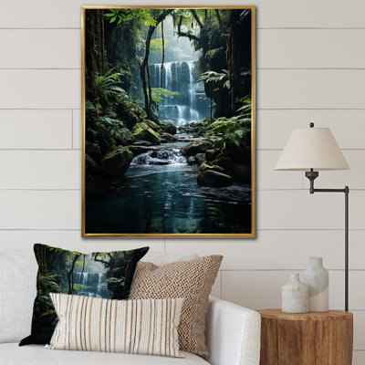 «Waterfall Hidden Oasis I», art mural sur toile