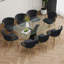 Table de salle à manger en verre de style moderne-878024556