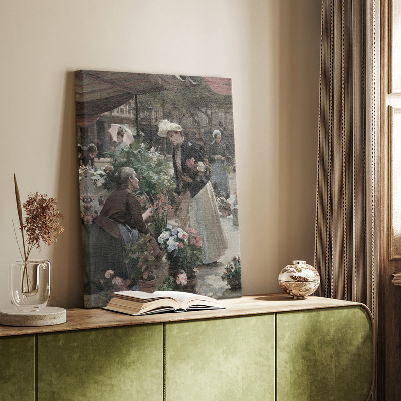Peinture sur toile encadrée, H 13 po x l 9 po