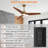 52" Solid Wood Dimmable Ceiling Fan with LED Lights and Remote Control