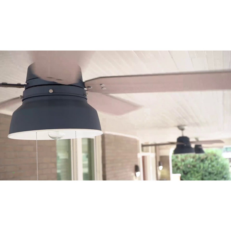 52'' Brushed Nickel Ceiling Fan with LED Light and Reversible Blades
